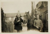 DVA048 Hunts House 1940's 
Audrey Rutter on left of pony