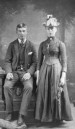 KGU739  Gran & Grandad of Henry Albert Gummer & Hilda Bessie Drayton on their wedding day. If Henry's this could be - Thomas Gummer & Eliza Swain or William Hutchins & Mary Cook. If Hilda's this may be John Drayton & Ann Male or George Welsh & Elizabeth Betsy Swain