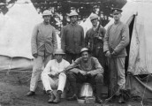 KGU758 Far right Henry Albert Gummer taken at Mychett Surrey April 1925