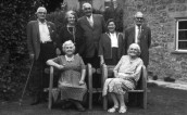 KGU781 Hilda Bessie Drayton & Henry Albert Gummer (second & third from left back row) with possibly Henry's brother Edward Cyril Gummer on the left, who was involved with the Seavington Football Club.