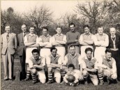LBO121 Seavington Football team 
Wilfred England, Roy Ash, Ron Swain, Raymond England, Cliff Male, Ernie Towman, Keith Male,  - Mascot
Edgar Hawkins, Hubert Bonning, George Matthews, Jeff Bonning, Ted Shires,Norman Lucans, John Coles