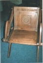 SWM523 St. Michaels Glastonbury Chair dedicated to Jessica England and Annie Maud Poole by their mother 3rd November 1922