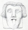SWM531 St. Michael's stone carving of man's head