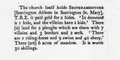 SWM 329 Translation of Domesday Book entry for Seavington Abbots